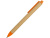 Ручка картонная пластиковая шариковая Эко 2.0, бежевый/оранжевый