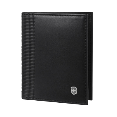 Визитница VICTORINOX Altius Alox с защитой от сканирования RFID, чёрная, натуральная кожа, 9x1x10 см