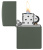 Зажигалка ZIPPO Classic с покрытием Green Matte, латунь/сталь, зелёная, матовая, 38x13x57 мм