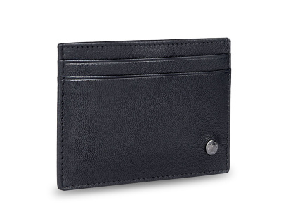 Портмоне для кредитных карт BUGATTI ЧЕРНАЯ МАГИЯ | BLACK MAGIC, с защитой данных RFID, черное, натуральная кожа козы, 10х0,5х7 см