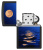 Зажигалка ZIPPO Закат луны с покрытием черный свет | Moon Sunset Black Light, латунь/сталь, чёрная, матовая, 38x13x57 мм