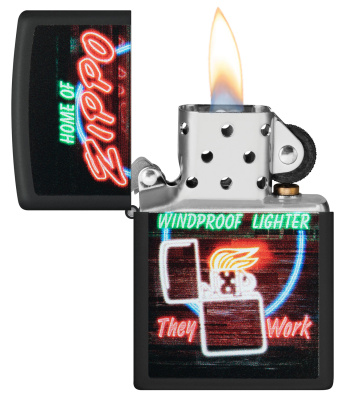 Зажигалка ZIPPO Classic с покрытием Black Matte, латунь/сталь, черная, матовая, 38x13x57 мм