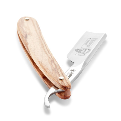Бритва опасная Dovo, ручка - оливковое дерево, 5/8", 1/1