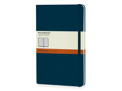 Записная книжка Moleskine Classic (в линейку) в твердой обложке, Large (13х21см), сапфир , размер A5