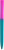 Ручка ZETA SOFT MIX Бирюзовая с розовым 1024.16.10