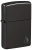 Зажигалка ZIPPO Armor® Пламя c глянцевым черным покрытием | Flame High Polish Black, латунь/сталь, черная, 38x13x57 мм