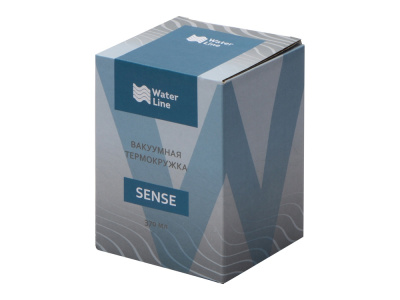 Вакуумная термокружка Sense, синий