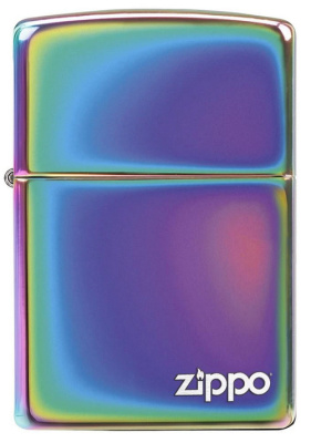 Зажигалка ZIPPO Логотип с разноцветным покрытием | Logo Multi Color, латунь/сталь, разноцветная, глянцевая, 38x13x57 мм