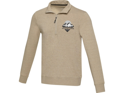 Tin унисекс-свитер с молнией на четверть из переработанных материалов Aware™ - Oatmeal , размер S