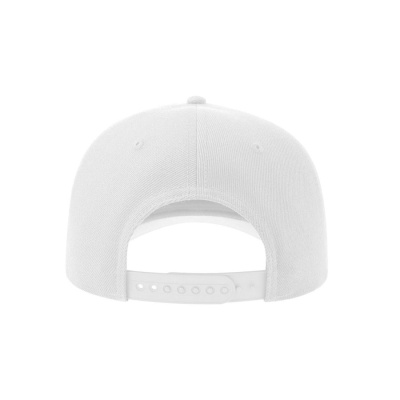 Бейсболка BEAT-S, 6 клиньев, пластиковая застежка, белый, 100%  переработанный полиэстер, 300 г/м2