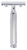 Cтанок Т-образный для бритья MERKUR 41C, глянцевое хромированное покрытие, открытый зубчатый гребень, короткая ручка, лезвие в комплекте (1 шт)