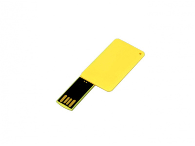 USB-флешка на 8 Гб в виде пластиковой карточки, желтый , размер 8ГБ