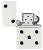 Зажигалка ZIPPO Domino Design с покрытием White Matte, латунь/сталь, белая, матовая, 38x13x57 мм