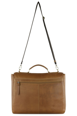 Портфель KLONDIKE RUSH «Louis»,натуральная кожа в коньячном цвете, 40 х 30 х 10 см