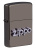 Зажигалка ZIPPO Фирменный дизайн с покрытием черный лед | Zippo Design Black Ice®, латунь/сталь, чёрная, глянцевая, 38x13x57 мм