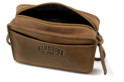 Сумка через плечо KLONDIKE RUSH «Allison», натуральная кожа в коньячном цвете, 18 х 14 х 5 см