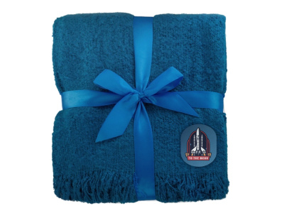 Плед акриловый Mohair, синий