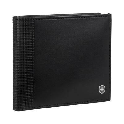 Портмоне VICTORINOX Altius Alox с защитой от сканирования RFID, чёрное, натуральная кожа, 10x2x11 см