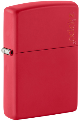 Зажигалка ZIPPO Classic с покрытием Red Matte, латунь/сталь, красная, матовая, 38x13x57 мм