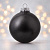 Стеклянный елочный шар Christmas bauble, черный металлик, с серебристым колпачком в черной коробке