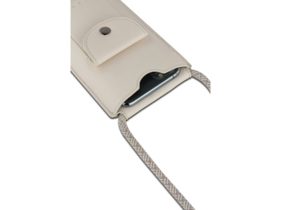 Сумка-чехол для мобильного телефона BUGATTI АЛМАТА | ALMATA, бежевая, полиуретан, 11x2x18 см