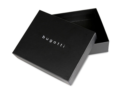 Портмоне для кредитных карт BUGATTI НОМ | NOME, с защитой данных RFID, черное, натуральная воловья кожа, 10,2х0,3х8,2 см