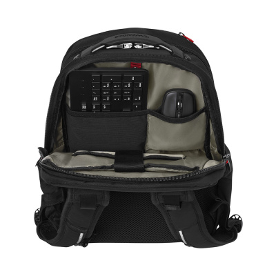 Рюкзак WENGER Cosmic 17", чёрный, переработанный ПЭТ/ПВХ/полиэстер, 34 x 23 x 49 см, 30 л