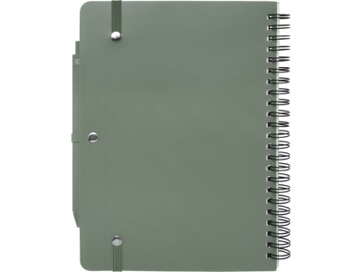 Блокнот Thalaasa формата А5 в твердой обложке из океанического пластика с шариковой ручкой - Зеленый яркий