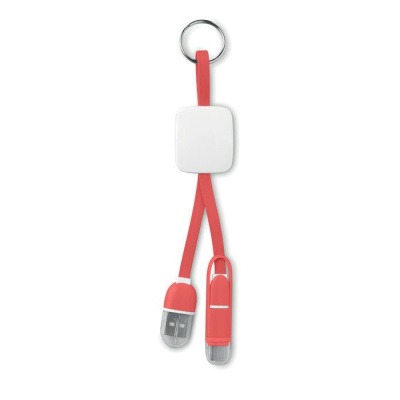 Брелок с usb проводом Key Ring C Красный