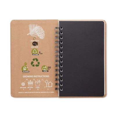 Pine tree notebook бежевый