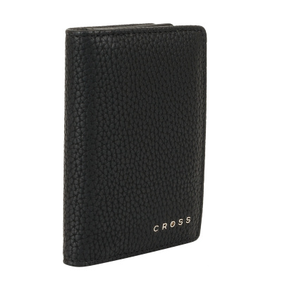 Визитница Cross Nueva Management Black, кожа наппа, фактурная, чёрный, 10,5 х 7,5 х 2 см