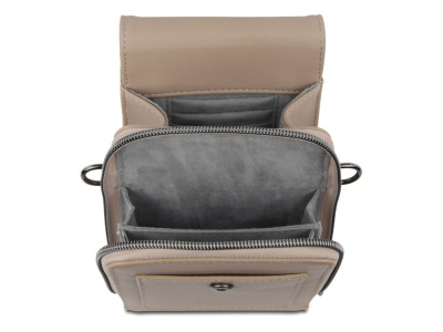 Сумка наплечная BUGATTI АЛМАТА | ALMATA, песочная, полиуретан, 11х4х19 см