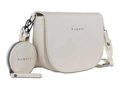 Сумка наплечная женская BUGATTI АЛМАТА | ALMATA, с кошельком, бежевая, полиуретан, 27х6х18,5 см