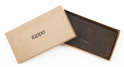 Кисет для табака ZIPPO, цвет "мокко", натуральная кожа, 15,5x1,5x8 см