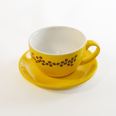 Чайная/кофейная пара CAPPUCCINO, голубой, 260 мл, фарфор