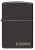 Зажигалка ZIPPO Classic с покрытием Ebony™, латунь/сталь, чёрная с логотипом, глянцевая, 38x13x57 мм