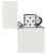 Зажигалка ZIPPO классическая с белым матовым покрытием | Classic White Matte, латунь/сталь, белая, матовая, 38x13x57 мм