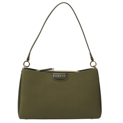 Сумка женская наплечная BUGATTI ЛИА | LEAH, оливковая, полиуретан, 31х11,5х19 см