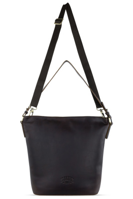 Сумка через плечо KLONDIKE RUSH «Samantha», натуральная кожа в темно-коричневом цвете, 40х32,5х15,5