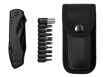 Универсальный мультитул с битами в подарочной упаковке с окном Шэйп , черный