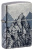 Зажигалка ZIPPO Mountain Sketch с покрытием 540 Tumbled Chrome, латунь/сталь, разноцветная, 38x13x57 мм