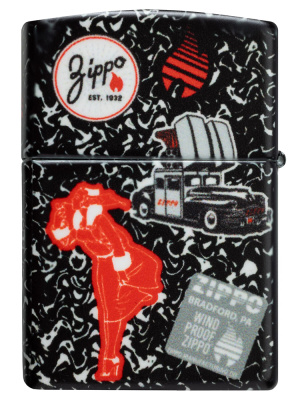 Зажигалка ZIPPO Notebook Design с покрытием 540 Matte, латунь/сталь, разноцветная, матовая, 38x13x57 мм