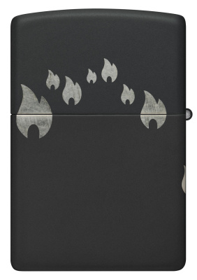 Зажигалка ZIPPO Classic с покрытием Black Matte, латунь/сталь, черная, матовая, 38x13x57 мм