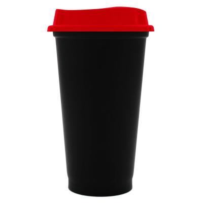 Стакан с крышкой Color Cap Black