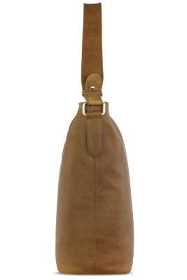 Сумка через плечо KLONDIKE RUSH «Samantha», натуральная кожа в коньячном цвете, 40 х 32,5 х 15,5 см