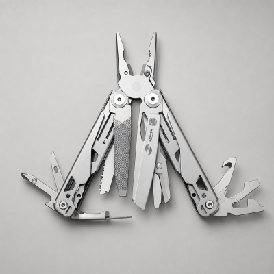 Мультитул Stinger, 107 х 40 мм, 20 функций, нержавеющая сталь, серебристый, в комплекте нейлоновый чехол, в картонной коробке