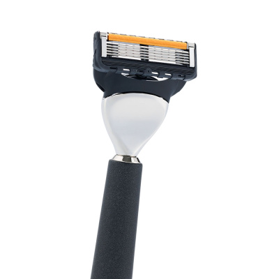 Бритвенный набор IL Ceppo: станок, помазок, подставка, качуковая смола/никелированная латунь, FUSION, натуральный ворс барсука BEST BADGER