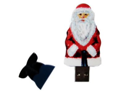 USB-флешка на 8 Гб Дед Мороз Santa под нанесение, белый , размер 8ГБ