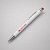 Ручка металлическая шариковая Flowery со стилусом и цветным зеркальным слоем, белый/красный
