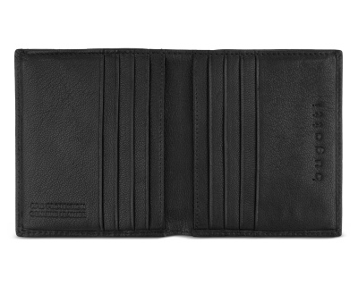 Портмоне BUGATTI ЧЕРНАЯ МАГИЯ | BLACK MAGIC, с защитой данных RFID, черное, натуральная кожа козы, 9х1х10 см